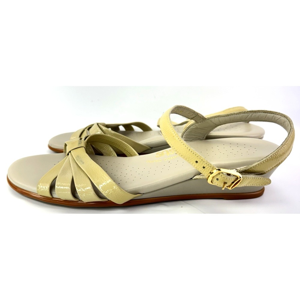 SAS Tripad Comfort 216483 Beige Patent Slingback Sandals Womens 10 M Leather